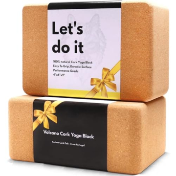 Cork Yoga Blocks 2 Pack Set - Eco-Friendly and Non-Slip