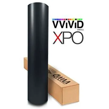 VViViD Satin Jet Black Vinyl Wrap with Air Release 8ft