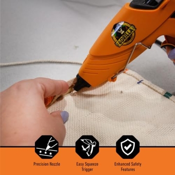 Gorilla Dual Temp Hot Glue Gun with Precision Nozzle and Trigger