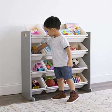 Humble Crew Kids Toy Organizer with 12 Bins