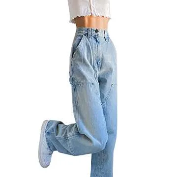 Y2K Wide Leg High Waist Jeans Perfect for Women