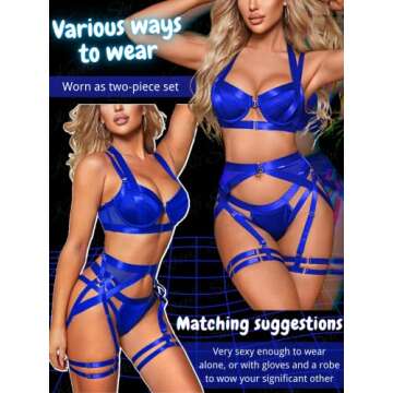 Kaei&Shi Adjustable Sexy Lingerie Set for Women