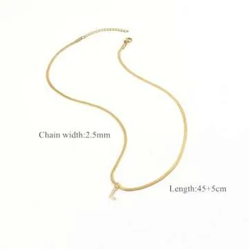 Trendy CEEAL Gold Initial Necklace for Women