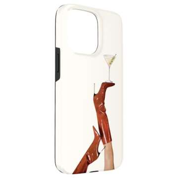 iPhone 15 Pro Max Aesthetic Coastal Cowgirl Boots And Cocktail Martini Case