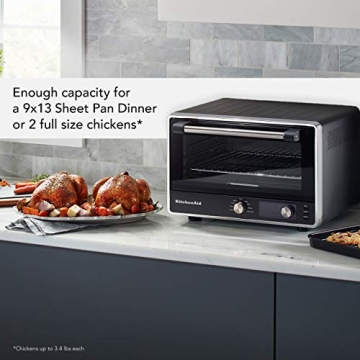 KitchenAid Digital Air Fry Countertop Oven, KCO124BM, Black Matte