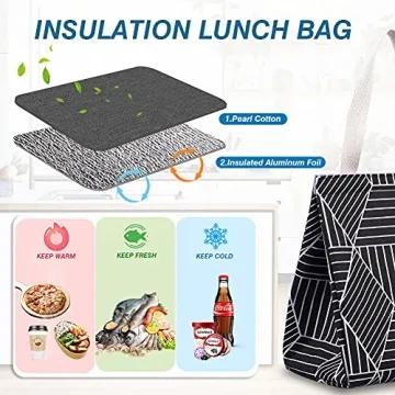 Stylish 9L Insulated Lunch Bag for Women - Fresh Meals On The Go
