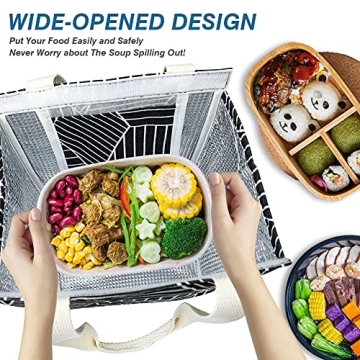 Stylish 9L Insulated Lunch Bag for Women - Fresh Meals On The Go