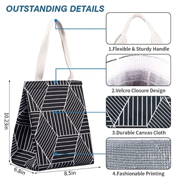 Stylish 9L Insulated Lunch Bag for Women - Fresh Meals On The Go