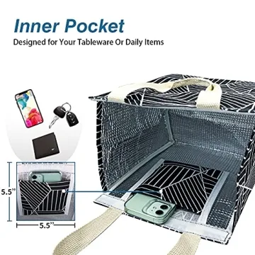 Stylish 9L Insulated Lunch Bag for Women - Fresh Meals On The Go