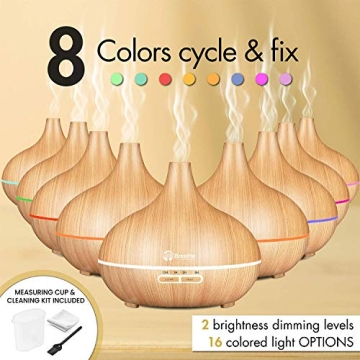Breathe Essential Oil Diffuser | 550ml Capacity & 18 Hours Runtime