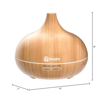 Breathe Essential Oil Diffuser | 550ml Capacity & 18 Hours Runtime