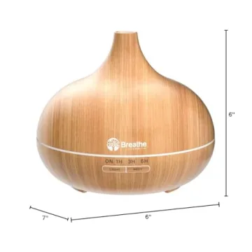 Breathe Essential Oil Diffuser | 550ml Capacity & 18 Hours Runtime