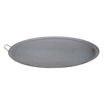 Comal Para Tortillas Grandes Redondo Para Estufas for Tortillas y Quesadilla Carbon Steel Heavy Duty Metal Handle (15.5 Inch)