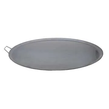 Comal Para Tortillas Grandes Redondo Para Estufas for Tortillas y Quesadilla Carbon Steel Heavy Duty Metal Handle (15.5 Inch)