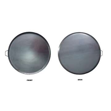 Comal Para Tortillas Grandes Redondo Para Estufas for Tortillas y Quesadilla Carbon Steel Heavy Duty Metal Handle (15.5 Inch)