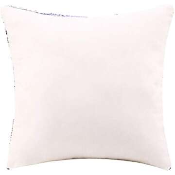 Funny Sequin Pillow Cover Gag Gifts Magic Reversible Home Decorative Cushion Cover 16x16 (Black, Pack of 1)