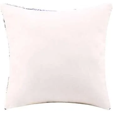 Funny Sequin Pillow Cover Gag Gifts Magic Reversible Home Decorative Cushion Cover 16x16 (Black, Pack of 1)