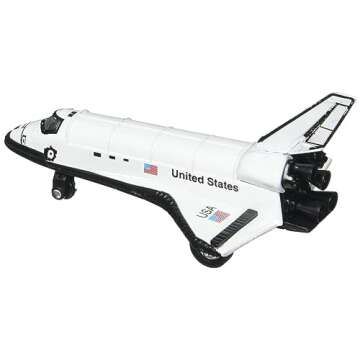Rhode Island Novelty 5 Inch Diecast Pullback Space Shuttle, One Space Shuttle