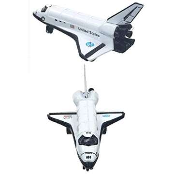 Rhode Island Novelty 5 Inch Diecast Pullback Space Shuttle, One Space Shuttle
