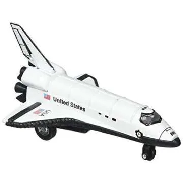 Rhode Island Novelty 5 Inch Diecast Pullback Space Shuttle, One Space Shuttle