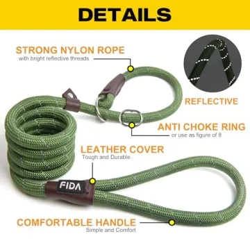 Fida 6 FT Slip Lead for Effective Pet Training and Walking