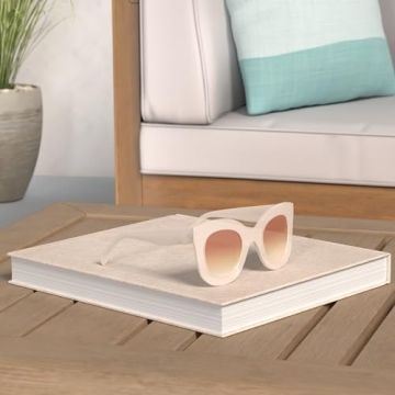 FEISEDY Retro Oversized Square Horn Sunglasses UV400 Protection