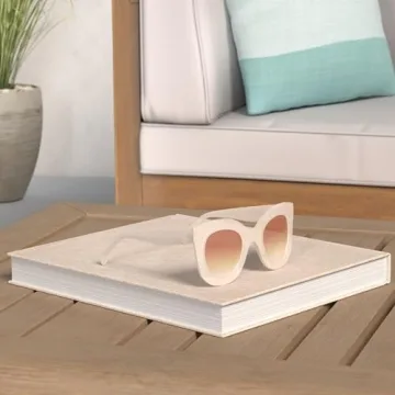 FEISEDY Retro Oversized Square Horn Sunglasses UV400 Protection