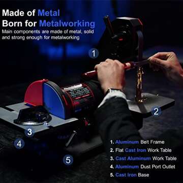 BUCKTOOL Belt and Disc Sander - Ultimate Metalworking Tool