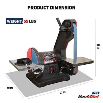 BUCKTOOL Belt and Disc Sander - Ultimate Metalworking Tool