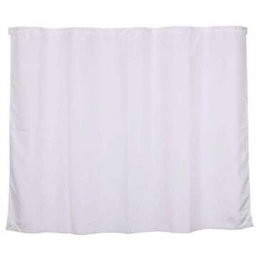 River Dream Snap in Fabric Shower Curtain Liner Replacement - 70W x 54H, White, with Magnets-Detachable Liner…