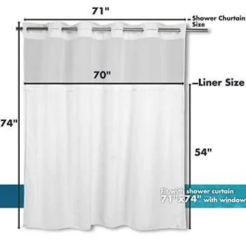 River Dream Fabric Shower Curtain Liner Replacement 70x54