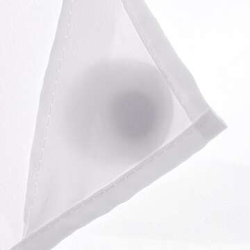 River Dream Snap in Fabric Shower Curtain Liner Replacement - 70W x 54H, White, with Magnets-Detachable Liner…