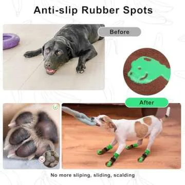 BEAUTYZOO Non-Slip Dog Socks to Prevent Licking Paws, Dog Shoes for Hot Pavement, Paw Protector Traction on Wood/Hardwood Floors- Grip That Works Even When Twisted-Senior Small Medium Large Dog Boots