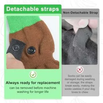 BEAUTYZOO Non-Slip Dog Socks to Prevent Licking Paws, Dog Shoes for Hot Pavement, Paw Protector Traction on Wood/Hardwood Floors- Grip That Works Even When Twisted-Senior Small Medium Large Dog Boots