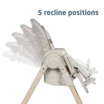 Maxi-Cosi Minla 6 in 1 High Chairs for Babies and Toddlers, Portable High Chair, Foldable Toddle and Baby High Chair, High Chair for Chair at Table, Classic Oat