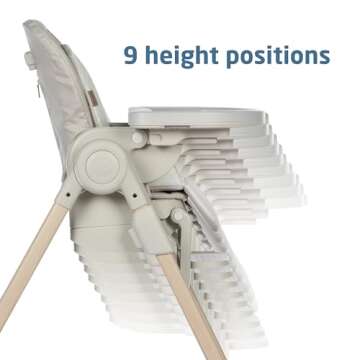 Maxi-Cosi Minla 6 in 1 High Chairs for Babies and Toddlers, Portable High Chair, Foldable Toddle and Baby High Chair, High Chair for Chair at Table, Classic Oat