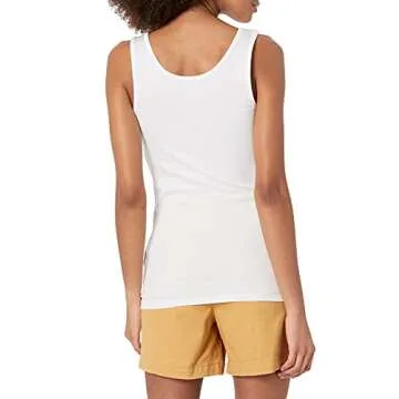 Amazon Essentials Women's Slim-Fit Tank, Pack of 2, White, X-Large