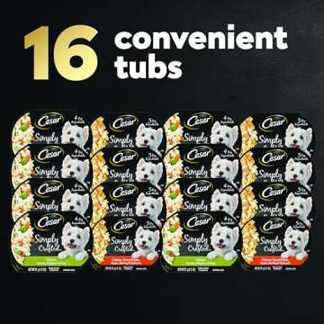 CESAR SIMPLY CRAFTED 8-Pack Dog Food Topper Variety Pack