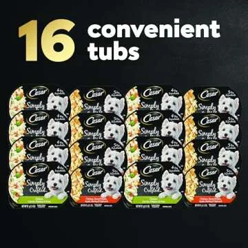 CESAR SIMPLY CRAFTED 8-Pack Dog Food Topper Variety Pack