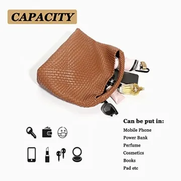 Doxwater Vegan Leather Hand Woven Tote Handbag