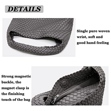 Doxwater Vegan Leather Hand Woven Tote Handbag