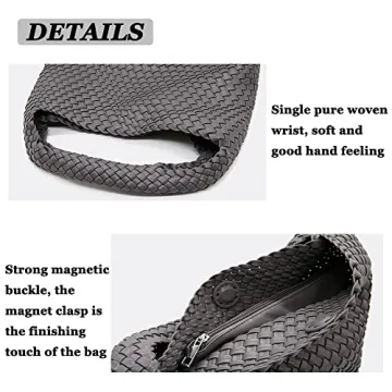 Doxwater Vegan Leather Hand Woven Tote Handbag