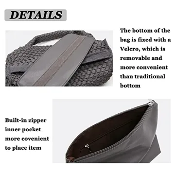 Doxwater Vegan Leather Hand Woven Tote Handbag