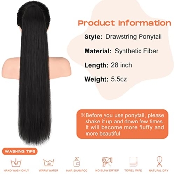 SEIKEA 28" Ponytail Extension - Effortless Style Upgrade