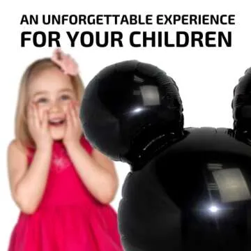 10 PCS Black Mouse Head Foil Balloons for Kids 24" Murine Mylar Balloons for 1st Birthday Mouse Head for Kids Party Decoration and Birthday Party Supplies