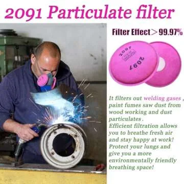 10 PCS (5 Pack) 2091 Filters for Respirator - Superior Dust Protection