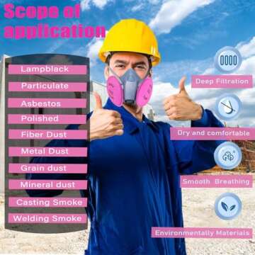 10 PCS 2091 Respirator Filters for Dust & Particles