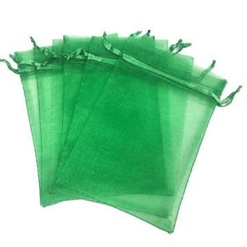 ANSLEY SHOP 50PCS 12x16 Inches Organza Gift Bags with Drawstring Gift Packaging Big Bags (Dark Green...