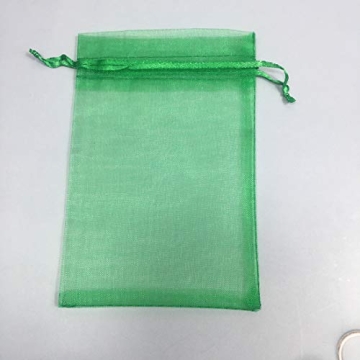 Elegant Organza Gift Bags 50PCS in Dark Green for All Occasions