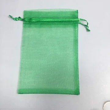 Elegant Organza Gift Bags 50PCS in Dark Green for All Occasions